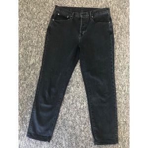 Aritzia Faded black mom jeans